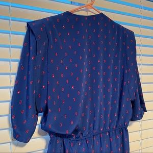 Vintage blue silky dress